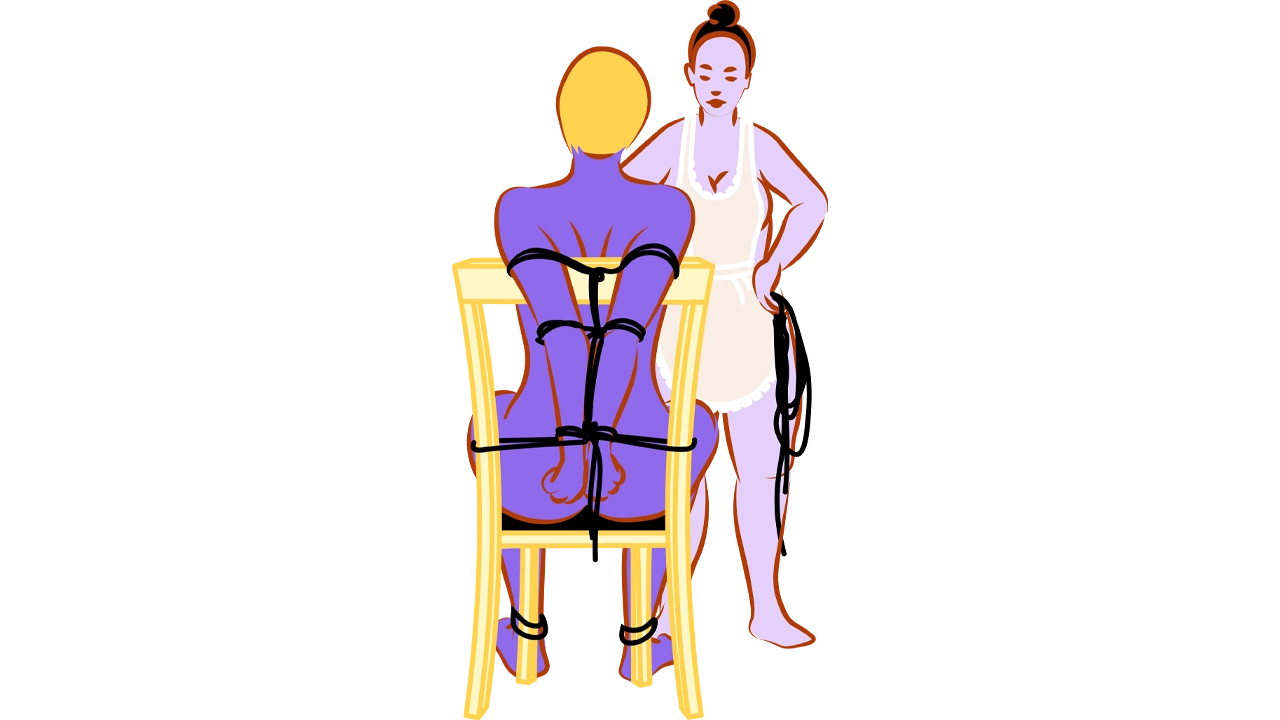 Sex Positions: The Ultimate Guide to Pleasure, Comfort & Connection 19 The bondage chair sex position